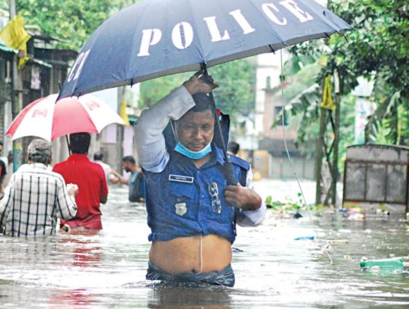 Rangpur city under water