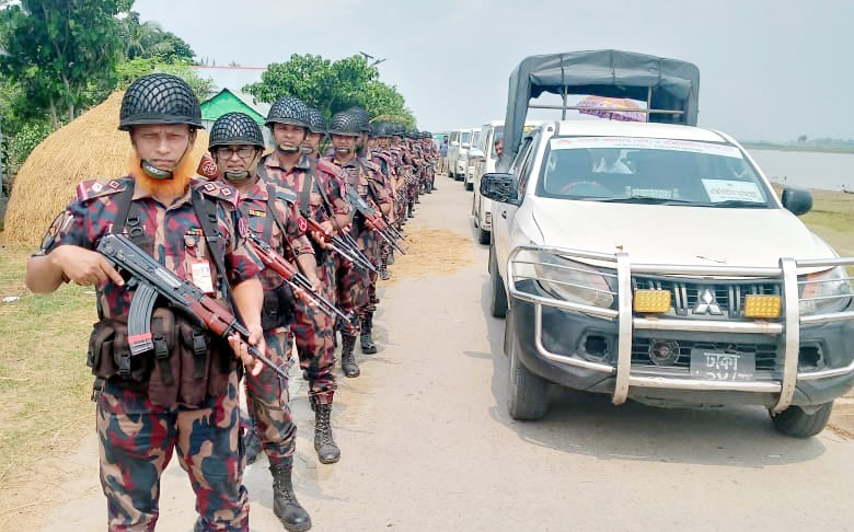 বৃহস্পতিবার পর্যন্ত থাকবেন কিশোরগঞ্জের ৩ উপজেলার নির্বাচনে মোতায়েন ৭ প্লাটুন বিজিবি সদস্য