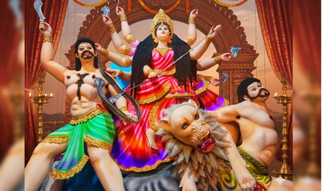 মহাষষ্ঠীর মধ্যো দিয়ে লালমনিরহাটে শুরু হলো শারদীয় দুর্গাপূজা